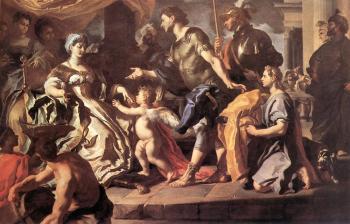 Francesco Solimena : Dido Receiving Aeneas And Cupid Disguised As Ascanius